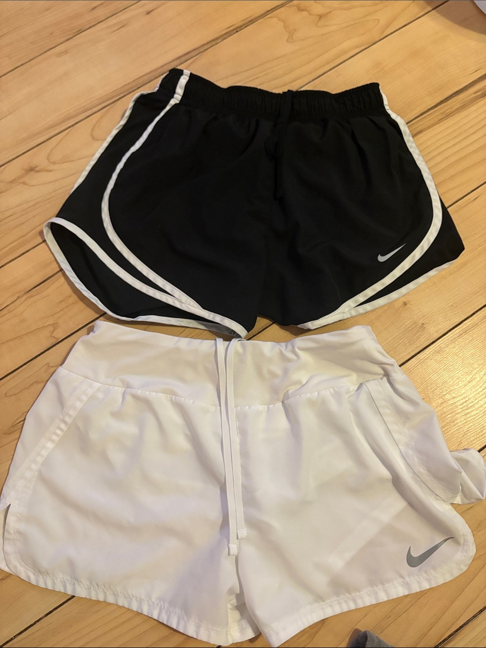 Nike Women’s Black and White Athletic Running Shorts Set